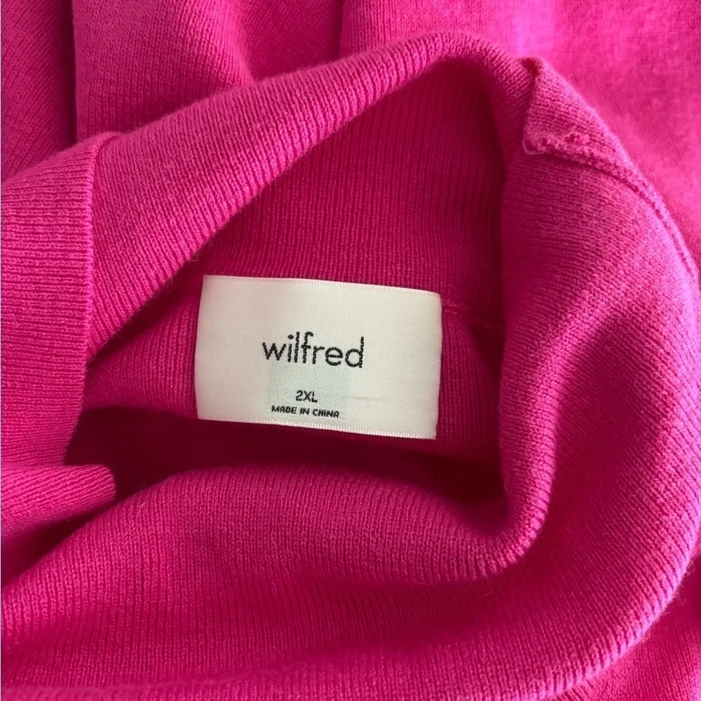 Wilfred | Rebecca Turtleneck Merino Wool Sweater Vital Pink Size 2XL XXL - Picture 10 of 10